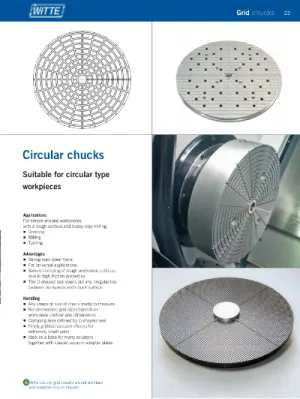 round grid chuck specifications PDF image