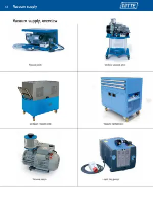 Witte vacuum pumps catalog PDF